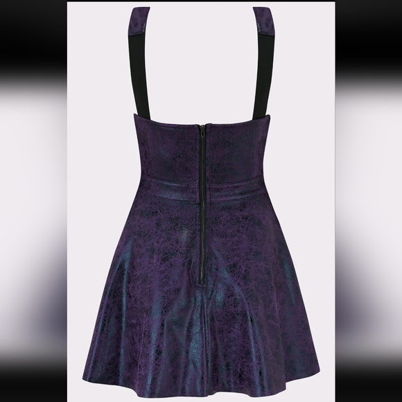 Killstar Shimmering Purple Mini Dress - Picture 2 of 7